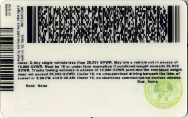 Buy North Dakota fake ID front view online